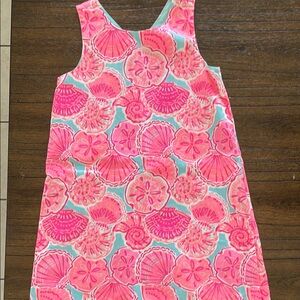 Tommy Bahama Pink and Blue Shell Print Dress size 7. Like new.